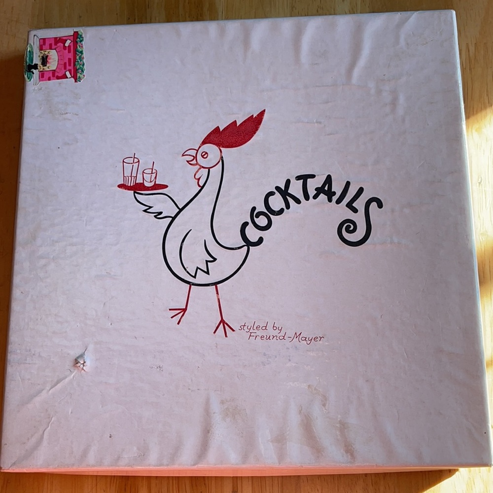 Vintage Cocktail Napkins.  Styled by Freund-Mayer, made in Denmark. - Picture 4 of 6